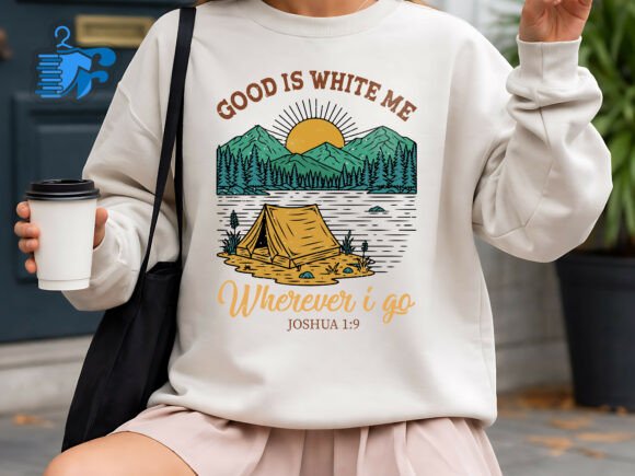 Christian Camping PNG Design for T-Shirt Graphics