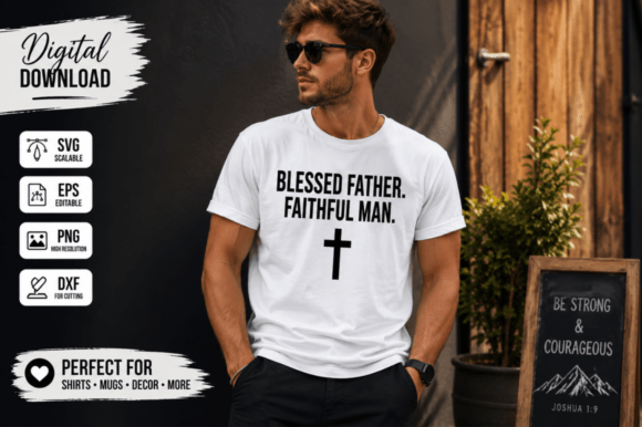 Christian Father PNG for T-Shirt Designs and Graphics