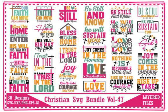 Christian Svg Bundle Vol-47: A Versatile Graphics Asset for T-Shirt Designs