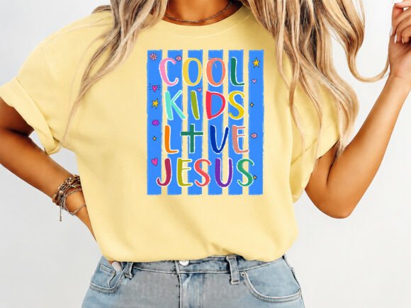 Cool Kids Love Jesus T-Shirt: A Vibrant Graphics Asset