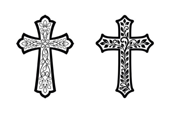 Evaluating the Ornate Floral Christian Cross Design
