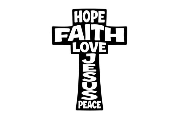 Hope Faith Love Jesus Peace: Perfect for T-Shirt Designs and Graphics
