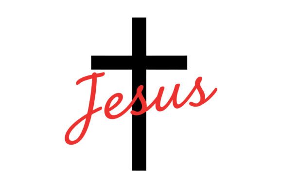 Jesus Cross Typography for T-Shirt Designs and Graphics