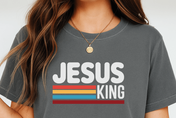 Jesus King SVG EPS - Bold T-Shirt Graphics with Retro Flair