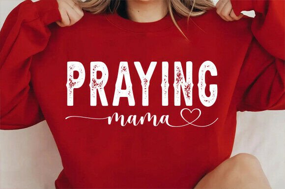 Praying Mama SVG PNG for T-Shirt Designs and Graphics