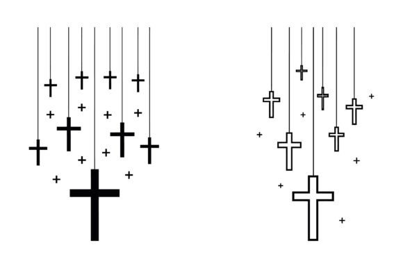 Review: Hanging Cross Christian Minimal Design for T-Shirt Designs