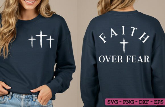 Reviewing Faith over Fear Christian Cross SVG PNG