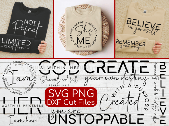 Women Empowerment Quotes Christian Faith T-Shirt Graphics
